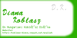 diana koblasz business card